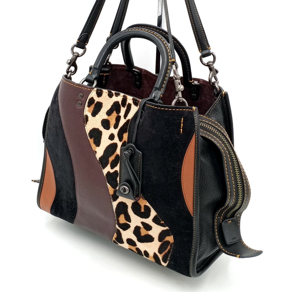 Coach 1941 Rogue 30 Exotic Leopard Patchwork Style 32879